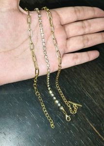 Anti-Tarnish Gold Plated Layered Bracelet with Cry