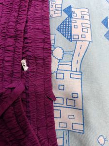 Green leggings + Purple churidar Pants 1+1