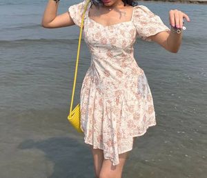 Floral Puff Sleeve Mini Dress