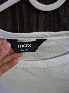 White Graphic Crop Top