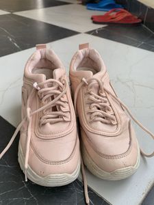 Stylish Pink Chunky Sneakers