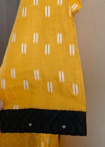 Yellow Printed Kurta