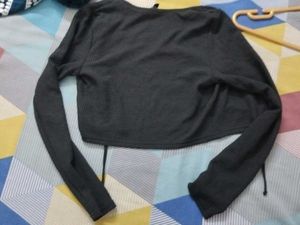 H&amp;M front tie shrug