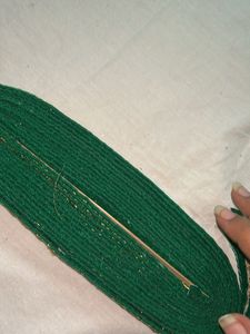 Embellished Green Dupatta Border