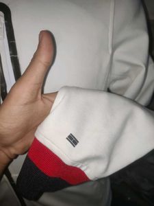 Men's White Zip-Up Hoodie