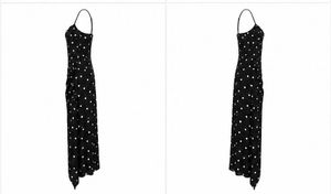 Black Heart Print Midi Dress