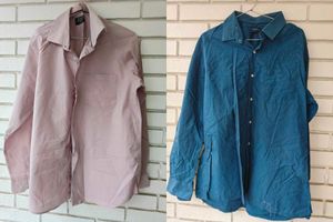 2 Men's Casual Button-Up Shirts