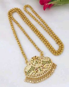 Exquisite CZ &amp; Ruby Elephant Pendant Necklace
