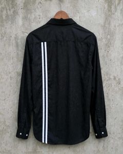 Classic Black Shirt with White Stripes