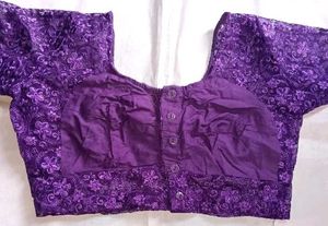 Purple Embroidered Blouse