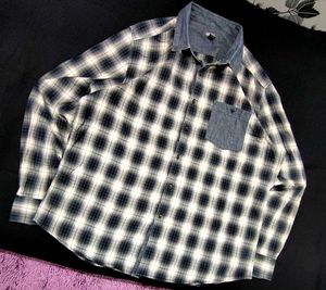 Plaid Shirt with Contrasting Details