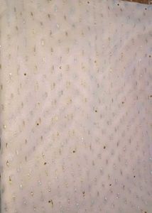 Elegant Cream Saree  Gold Border with sti