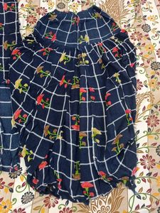 Blue Kurta Set with Floral Print