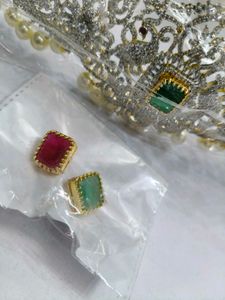 1gm Gold Exquisite Emerald hip belt (vaddanam)