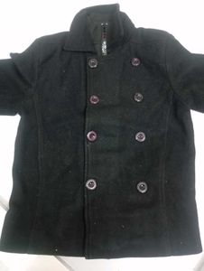 Black Double-Breasted Peacoat 5,6 years children