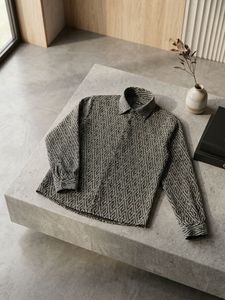 Men's Geometric Print Button-Up Shirt