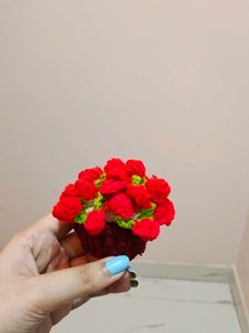crochet flower bouquet coaster