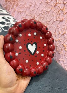 Combo of 2 😍 Red Pearl trinket tray and white