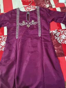 Elegant Purple Kurta set two piece