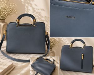 Chic Blue Top Handle Bag