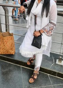 White Kurti With Inner