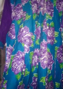 Teal Floral Kurta