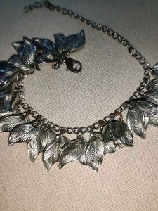 Silver Leaf Charm Bracelet