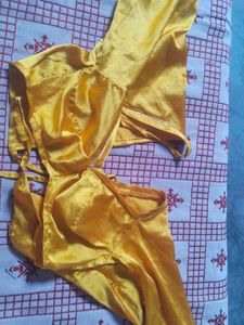 Yellow Embroidered rajasthani poshak