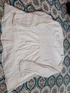 Elegant White Cotton Kurta