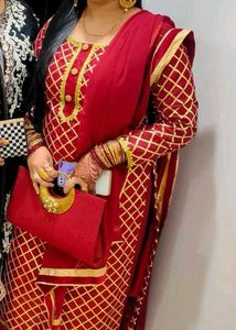 Elegant Red Kurta Set with Dupatta