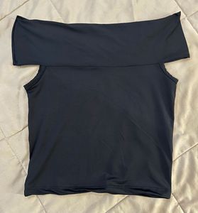 Elegant Black Cold Shoulder Top