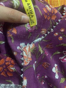 Pretty Printed Purple Color Suit LoSet With Duppat