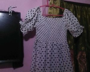 Polka Dot Smocked Maxi Dress