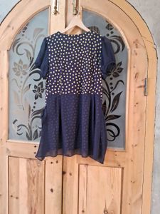 Navy Polka Dot Tunic