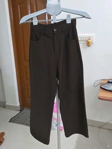 Brown Wide-Leg Trousers