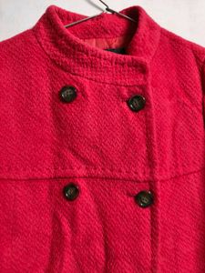 💗Bright Pink Double-Breasted Jacket