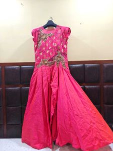 Beautiful Pink Embroidered Gown