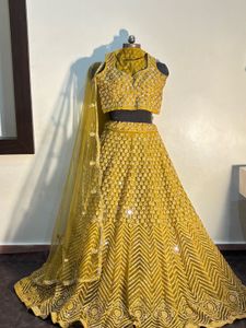 Elegant Yellow Lehenga Choli Set
