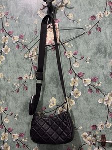 Quilted Crossbody Bag with Pouch