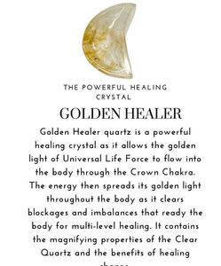 Golden Quartz Crystal Pendant - Large