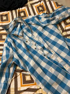 Blue and White Checkered Shirt
