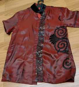 Stylish Maroon Ethnic shirt (party wear)