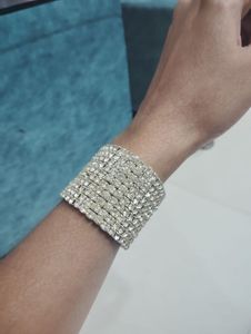 Sparkling Rhinestone Cuff Bracelet