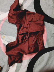 Maroon Silk Blouse for Women