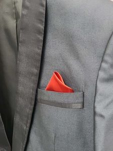 Men's Grey Blazer with Satin Lapel