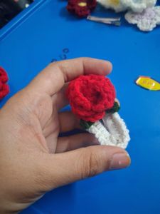 Crochet Flower Hair Clip
