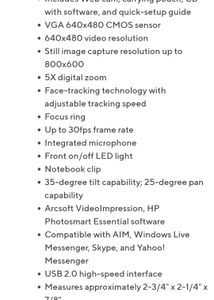 HP Webcam for Laptops &amp; PCs