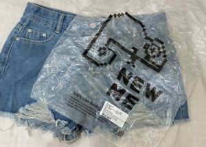 NewMe Distressed Denim Korean Style S