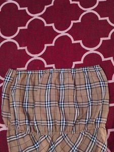 Plaid Bandana Tube Top.