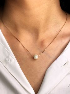 Pearl Chain Pendent Gold Plated Pure Silver 925